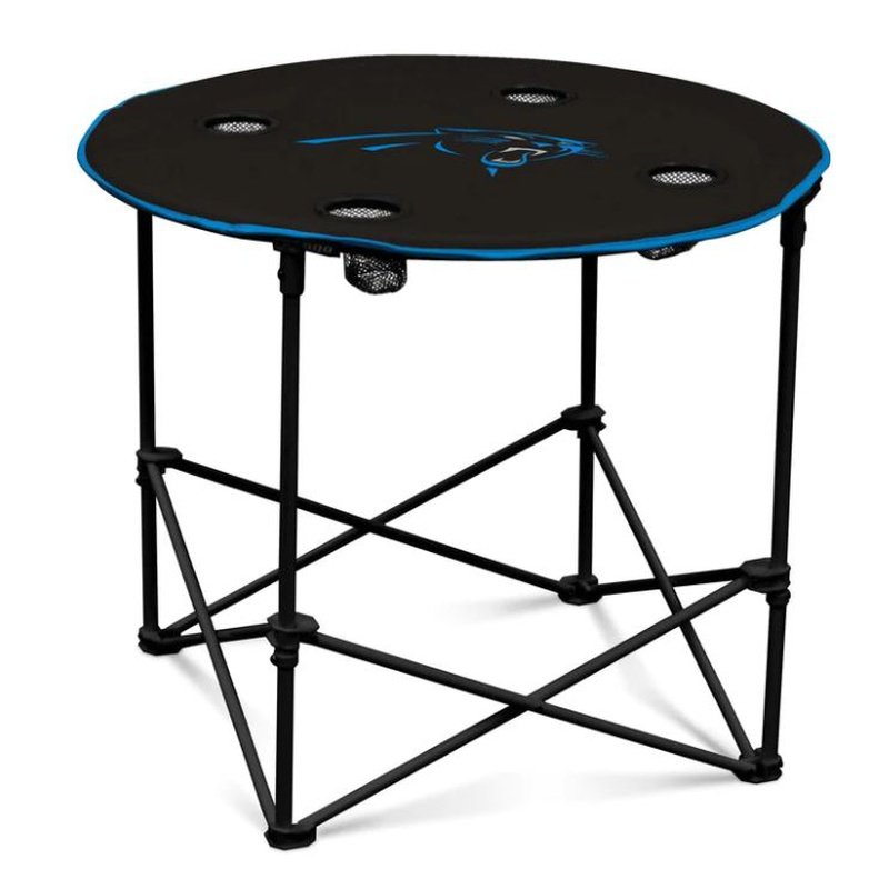 Round Tailgate Table: Carolina Panthers