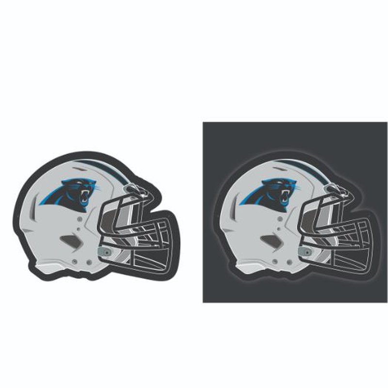 LED Wall Decor: Carolina Panthers - Football Helmet
