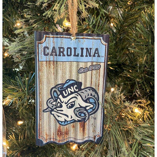 Ornament: University of North Carolina Metal Corrugated