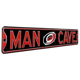 Carolina Hurricanes Steel Street Sign Logo-MAN CAVE