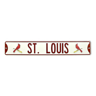 St. Louis Cardinals Ivory STEEL Street Sign
