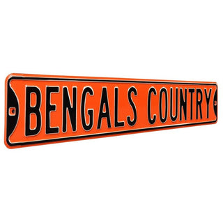 Cincinnati Bengals Steel Street Sign-BENGALS COUNTRY