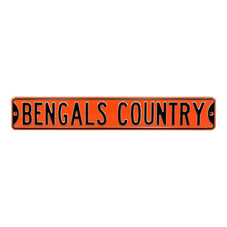 Cincinnati Bengals Steel Street Sign-BENGALS COUNTRY