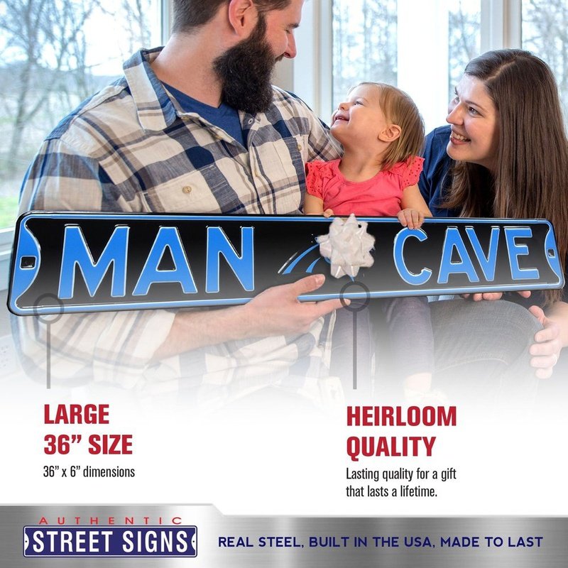 Carolina Panthers Steel Street Sign Logo-MAN CAVE