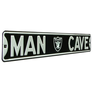 Las Vegas Raiders Steel Street Sign Logo-MAN CAVE