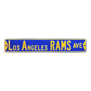 LA Rams Steel Street Sign-LOS ANGELES RAMS AVE Royal/Gold