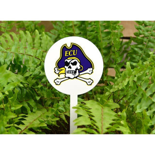 NCAA East Carolina STEEL Garden Stake White