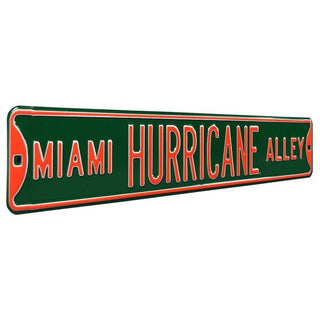 Miami Hurricanes Steel Street Sign-MIAMI HURRICANE ALLEY