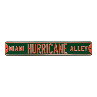 Miami Hurricanes Steel Street Sign-MIAMI HURRICANE ALLEY