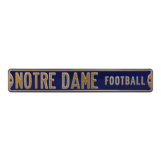 Notre Dame Steel Street Sign-NOTRE DAME FOOTBALL