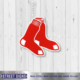 Boston Red Sox Laser Cut Steel Logo Spirit Size- Stockings