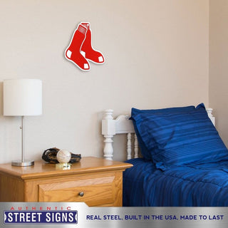 Boston Red Sox Laser Cut Steel Logo Spirit Size- Stockings
