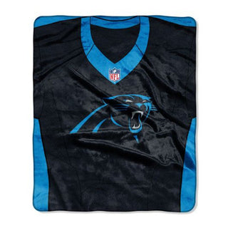 Carolina Panthers Blanket 50x60 Raschel Jersey Design made of acrylic and polyester and are extra warm and have superior durability. Use these at the game, on your couch, in your bedroom or whereever it may be cold and you will be glad you made this purchase. 