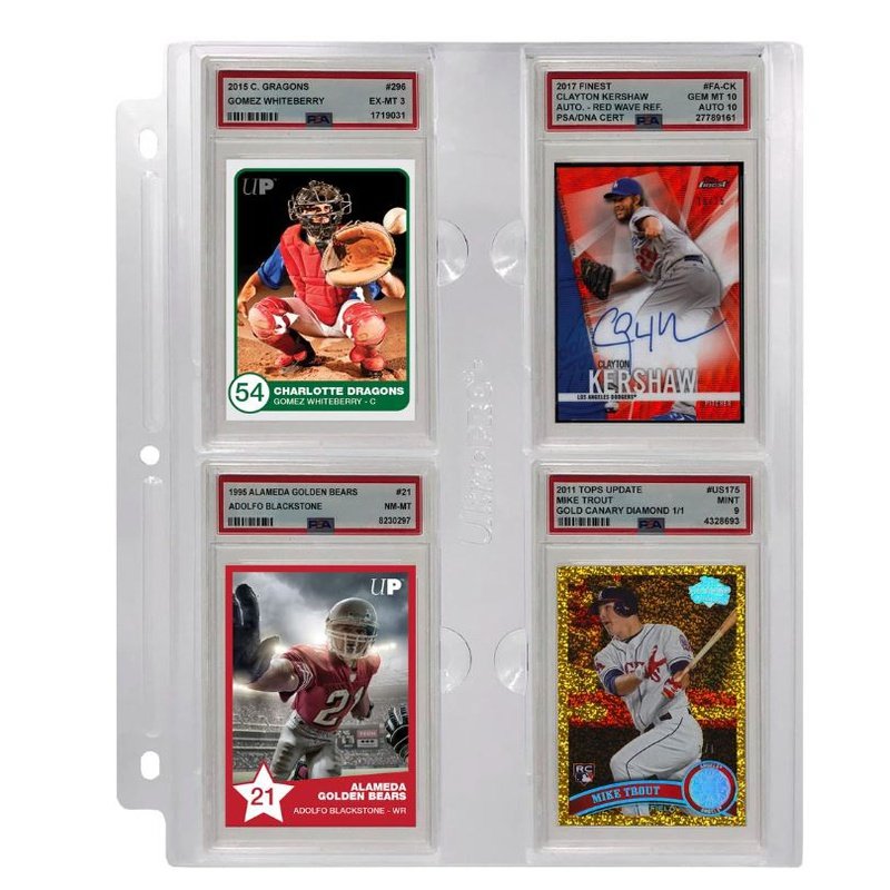 Ultra Pro 4-Pocket Page for Graded PSA Slabs