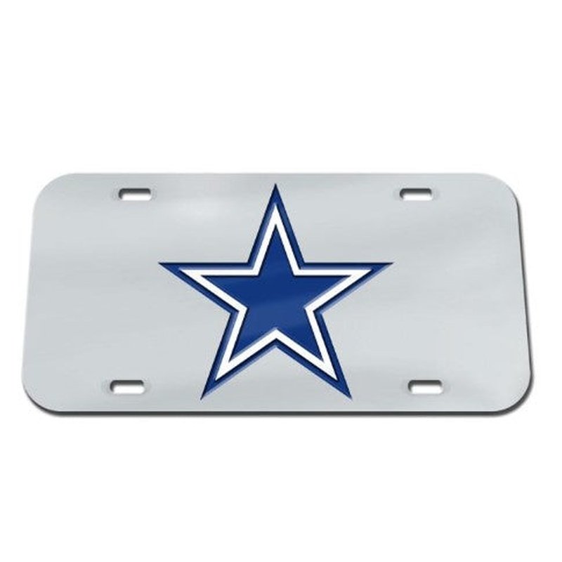 License Plate: Dallas Cowboys Silver Background
