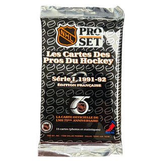 1991-92 Pro Set Series 1 Hockey Pack (French Edition) – Factory Sealed NHL Trading Card Pack