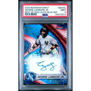 George Lomard Jr. 2024 Bowman's Best Best of 2024 Auto-Blue Ref #B24GL PSA 9