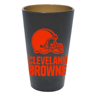 Silicone Pint Glass: Cleveland Browns 16oz - Smoke