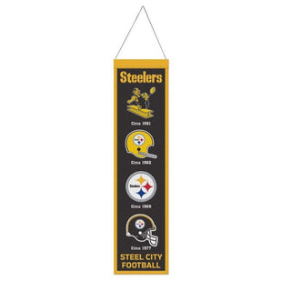 Banner: Pittsburgh Steelers Wool - 8x32