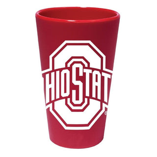 Silicone Pint Glass: Ohio State Buckeyes 16oz - Red