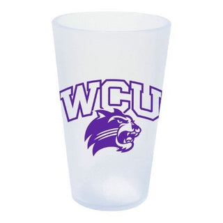 Silicone Glass: Western Carolina Catamounts 16oz- Icicle