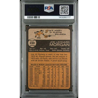 Joe Morgan 1973 Topps #230 Auth. Auto. PSA/DNA Cert.
