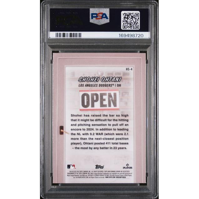 2025 Bowman #HS4 Shohei Ohtani Hobby Stars PSA 10