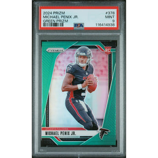 Michanel Penix Jr 2024 Prizm Green #378 PSA 9
