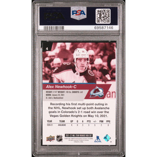 Alex Newhook 2021 Upper Deck NHL Star Rookies Box Set #4 PSA 9