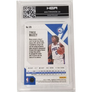Tyrese Maxey: 2020-21 Panini Chronicles Phoenix #579 HGA MT 9.0