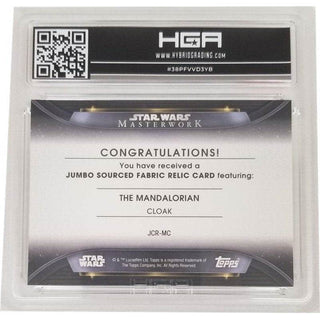 The Mandalorian: 2022 Topps Masterwork Jumbo Sourced Relic Cloak #JCR-MC