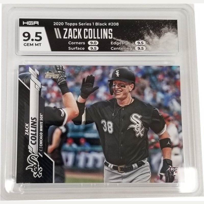 Zack Collins: 2020 Topps Series 1 Black #208 HGA 9.5 – CARDIACS