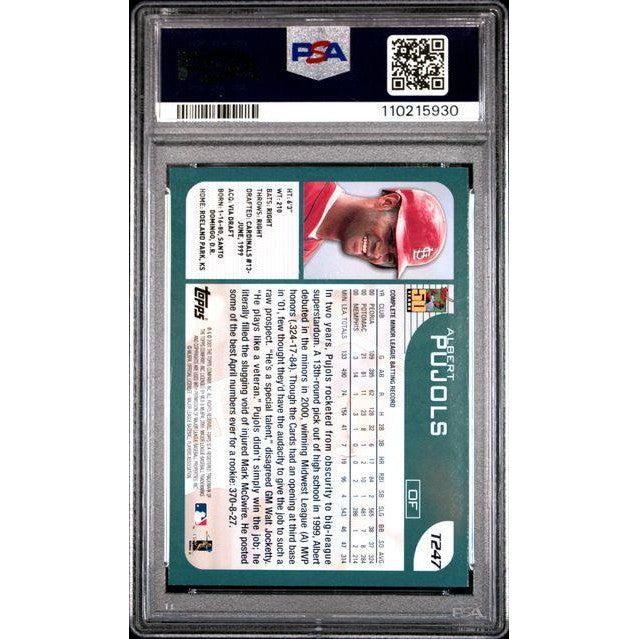 Albert Pujols 2001 Topps Traded Baseball #T247 PSA 9