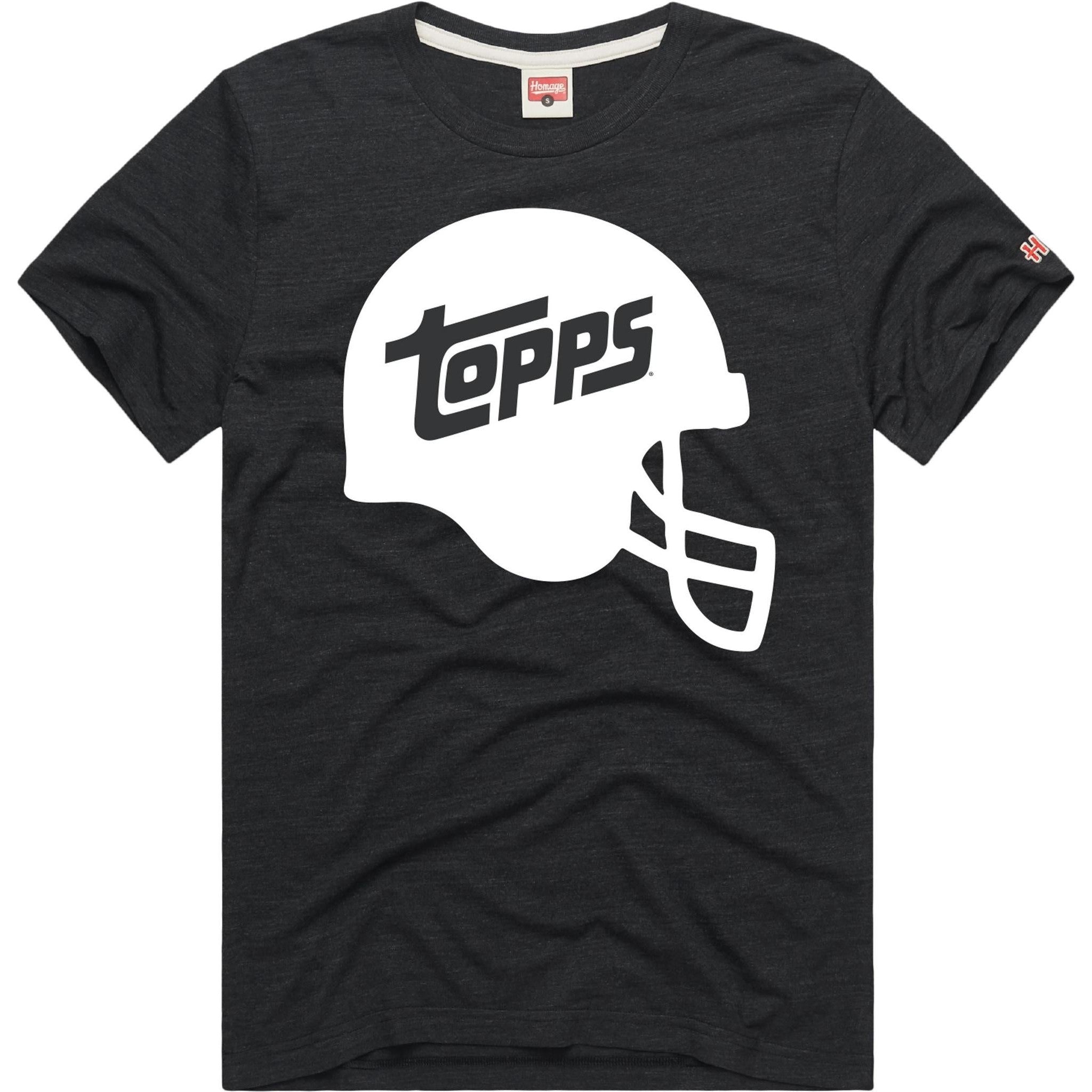 Topps Football Helmet Adult Tee Charcoal