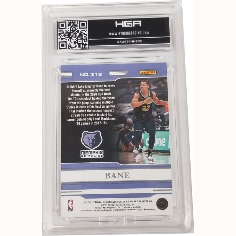 Desmond Bane: 2020-2021 Panini Chronicles Plates & Patches Purple #312 HGA 9.5