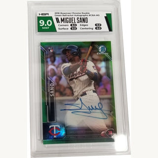 Miguel Sano: 2016 Bowman Chrome Rookie Green Refractor Autographs #CRA-MS