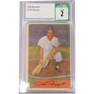 Phil Rizzuto: 1954 Bowman Autographed #1