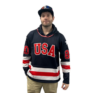 USA Hockey Miracle on Ice 1980 Authentic Navy Adult Hoodie