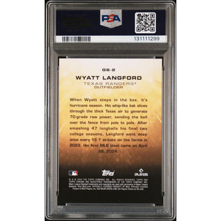 Wyatt Langford 2024 Gilded Collection Gold Storm #GS2 PSA 9