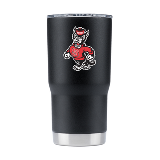 NC State Wolfpack “Strutting Wolf” Black Stainless Steel Tumbler – Officially Licensed