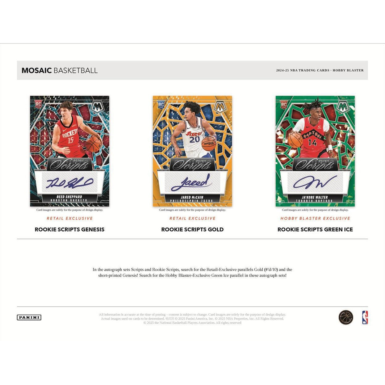 2024-25 Panini Mosaic Basketball Hobby Blaster Box Green Ice