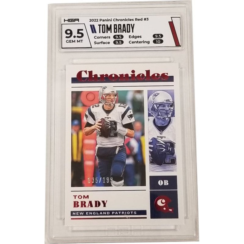 Tom Brady: 2022 Panini Chronicles Red #3 HGA 9.5