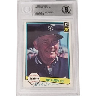 Bob Lemon: 1982 Donruss Authentic Autograph #635