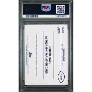 Chris Long 2024 Topps Sapphire Autograph-Orange #BACLO – PSA 9