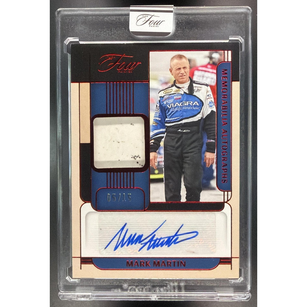 2026 Panini Four Racing Mark Martin #MA-MMR Memorabilia Autographs 05/15 Non-Graded