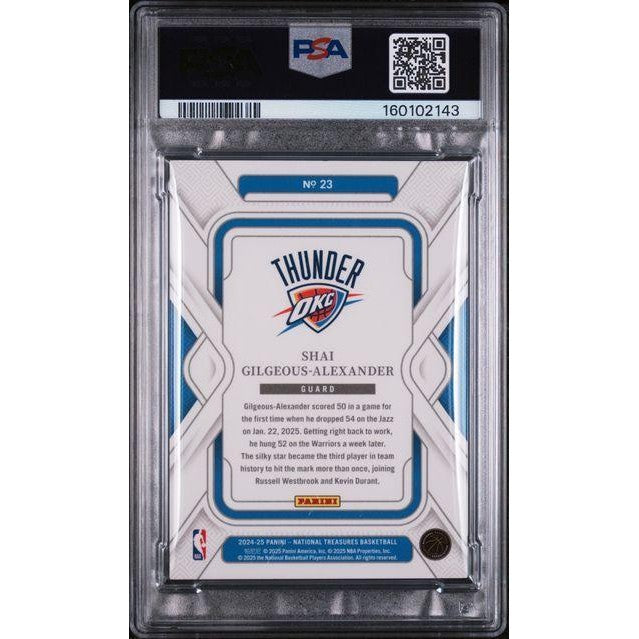 Shai Gilgeous-Alexander 2024 Panini National Treasures #23 PSA 9