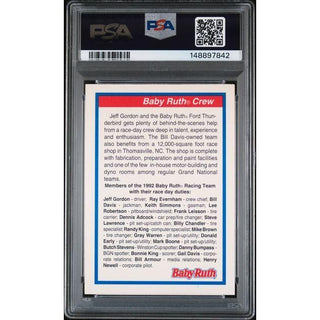 Jeff Gordon 1992 Traks Baby Ruth -Baby Ruth Crew PSA/DNA Certified AUTHENTIC