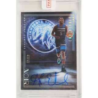 Anthony Edwards 2023-24 Panini Noir #EI-ANT Autograph #49/49 – Limited Edition Signed Basketball Card non-graded