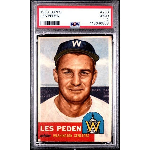 Les Peden 1953 Topps #256 PSA 2