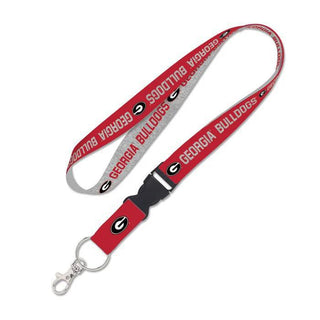 Lanyard: University of Georgia Bulldogs Heathered with Detachable Buckle 1"